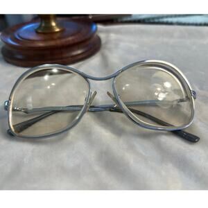 Vtg 80’s Silver Cottet Eyeglass Frames Butterfly Style 79 121 52/18 France